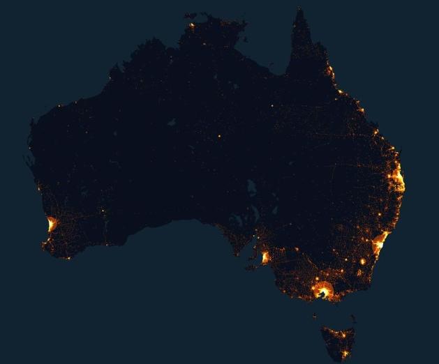 Population distribution in Australia